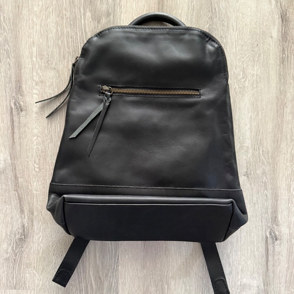 ABLE the LABEL Women’s Genuine Black Leather Backpack - Picture 8 of 10